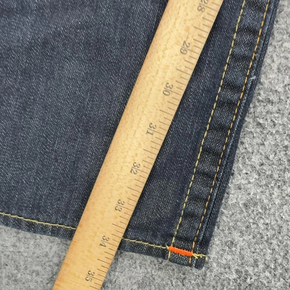 True Religion Section Skinny Flap SN Jeans Mens 34x34 Blue Rinse Denim Pants